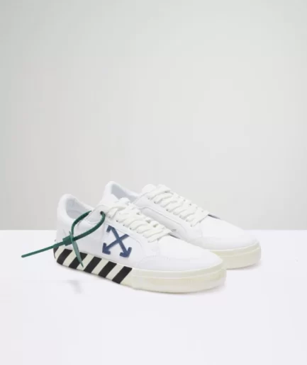Off-white Low Vulcanized Canvas Shoes White With Blue Arrow2