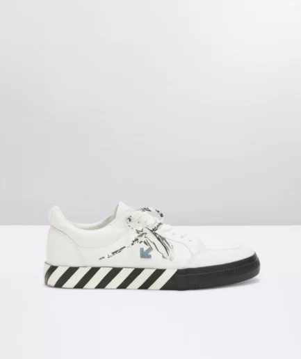 Off-white Low Vulcanized Shoes White With Light Blue Arrow1
