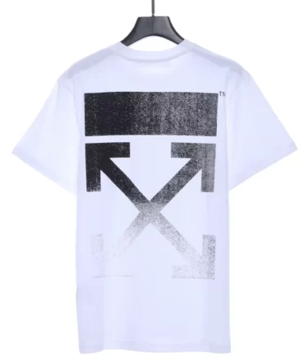 Off White Faded Arrow Print T-Shirt White1