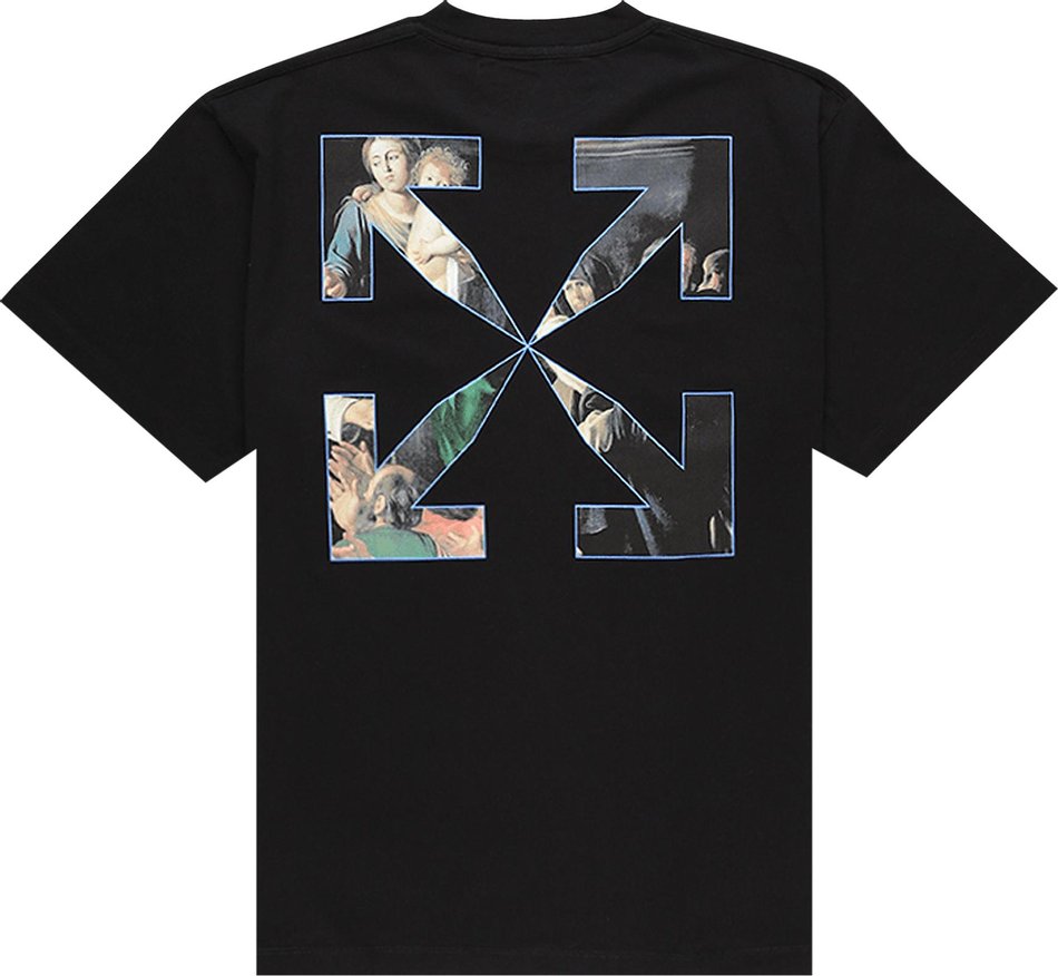 Off-White Carvang Painting Oversized Black Tee1